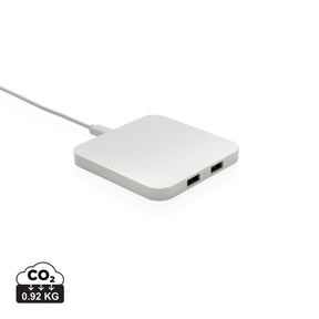 Rcs Recycled Plastic 10W Wireless Charger With Usb Ports