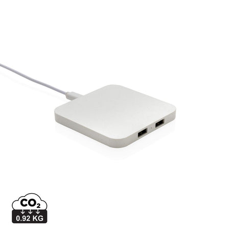 Rcs Recycled Plastic 10W Wireless Charger With Usb Ports