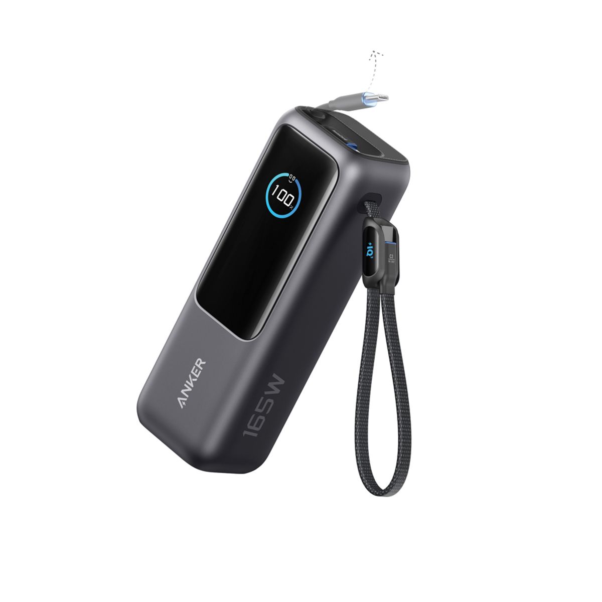 Anker Power Bank 25.000 Mah 165W, Built-In Retractable Cable