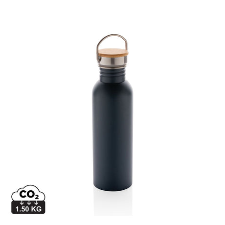 Modern Stainless Steel Bottle With Bamboo Lid