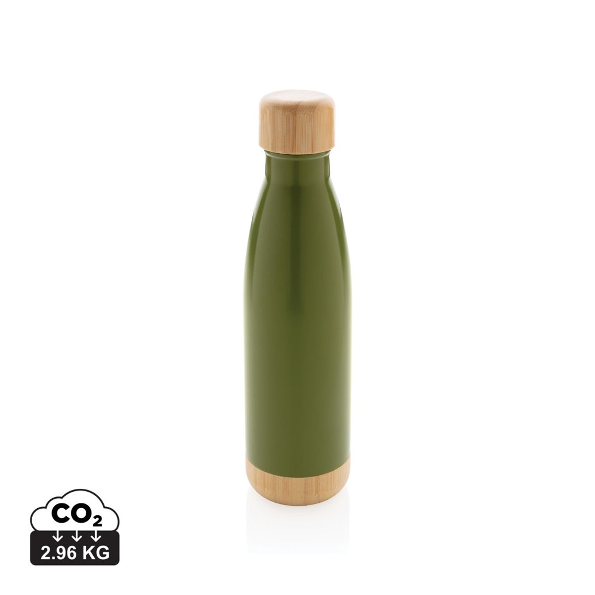 Vacuum Stainless Steel Bottle With Bamboo Lid And Bottom