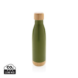 Vacuum Stainless Steel Bottle With Bamboo Lid And Bottom
