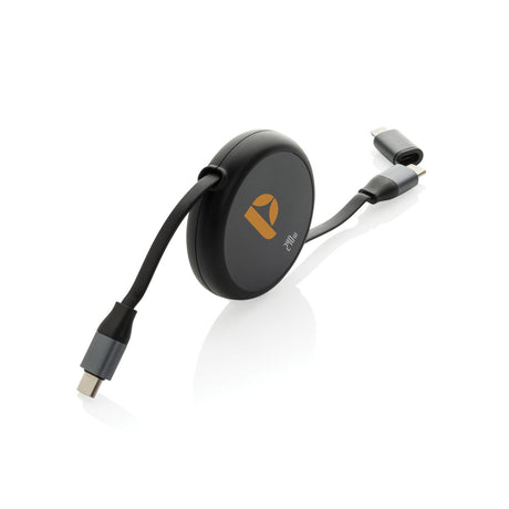 Terra Rcs Recycled Aluminium Retractable 240W 2-In-1 Cable