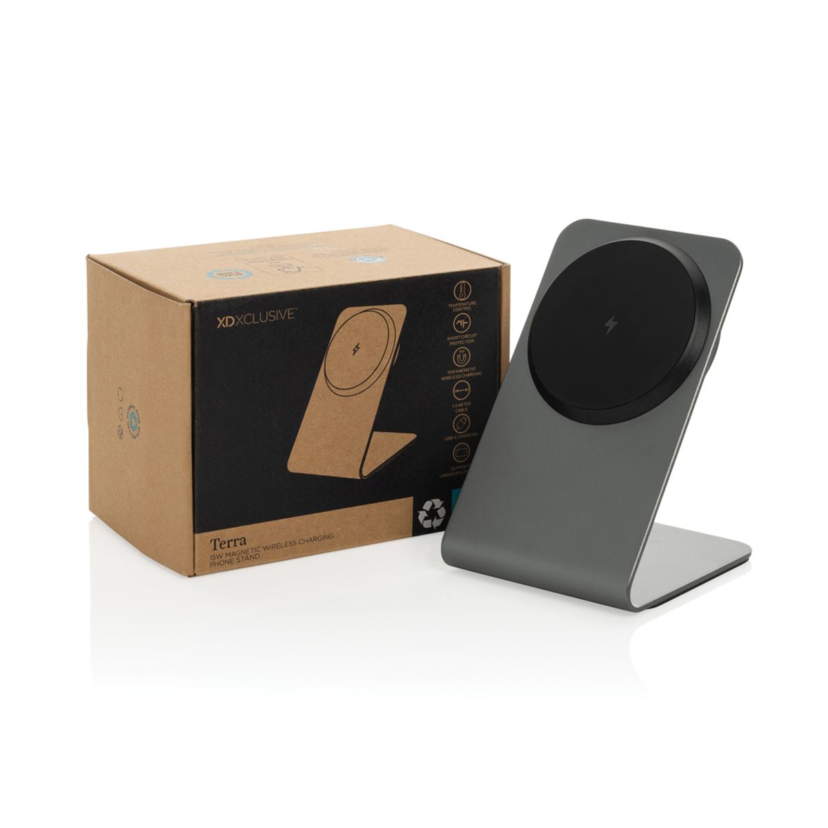 Terra Aluminium 15W Magnetic Wireless Charging Phone Stand