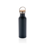 Modern Stainless Steel Bottle With Bamboo Lid