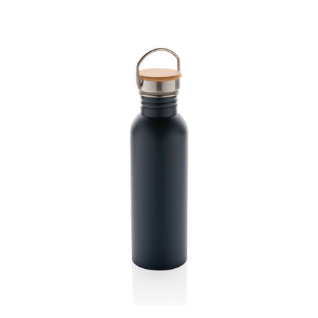 Modern Stainless Steel Bottle With Bamboo Lid