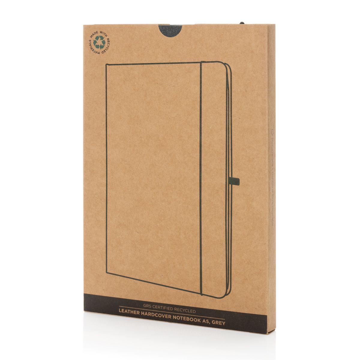 Grs Recycled Leather Hardcover Notebook A5