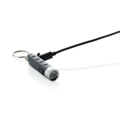 Globix Rcs Recycled Plastic Usb Re-Chargeable Keychain Torch